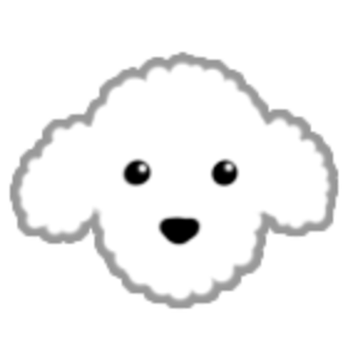 site logo image - white poodle